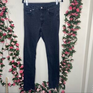 H&M Black Wash Skinny Ankle Jeans 30 High Waist